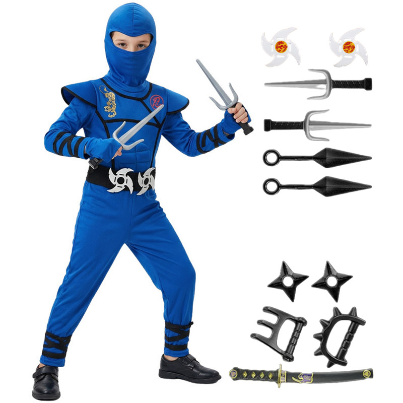 Party Games Gifts - Black and Blue Ninja Costume for