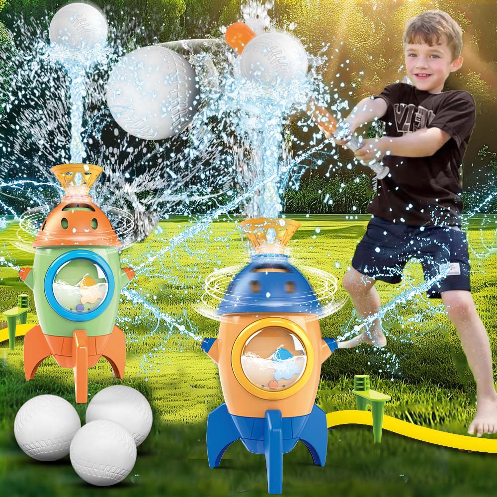 Party Games No Equipment - 2 In1 Rotation Baseball Water Sprinkle