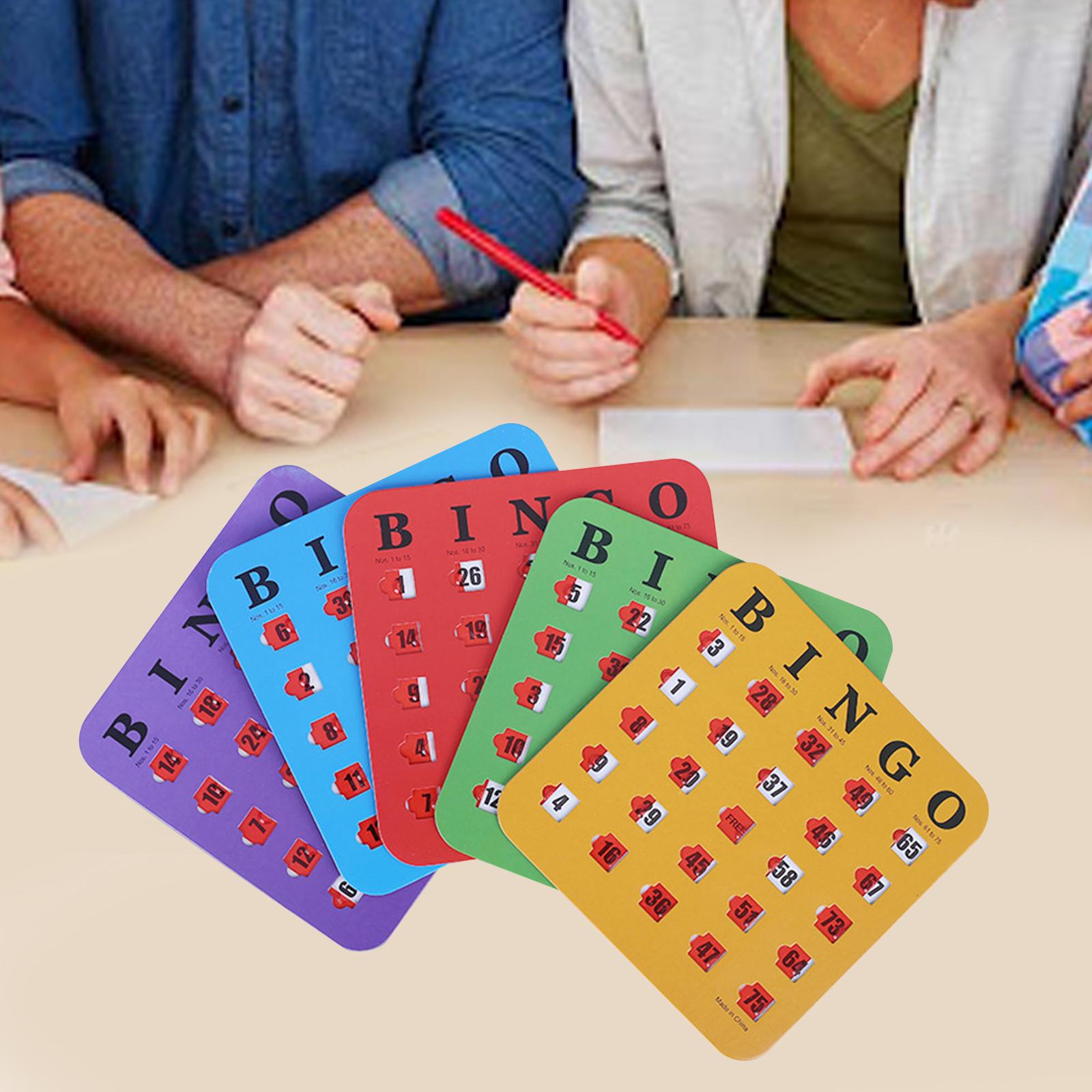 Party Games Large Groups - 5 Pieces Large Print Bingo Cardboard