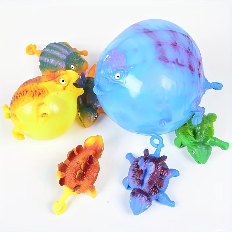 Party Games Kids Outdoor - 1PC Inflatable Dinosaur Bouncy Ball Toy,