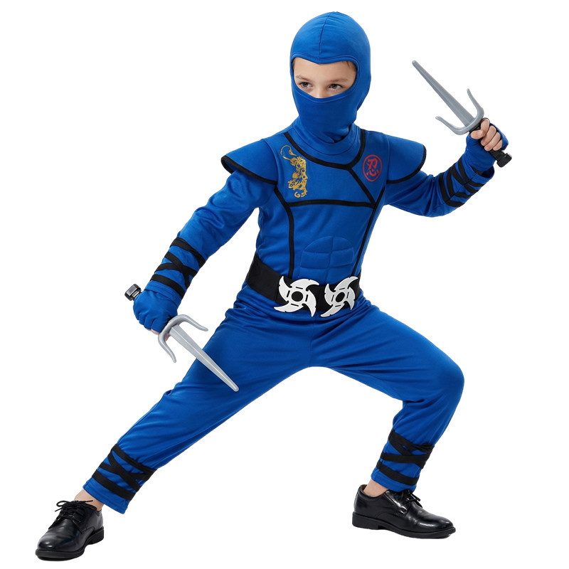 Black and Blue Ninja Costume f - Party Games Gifts recensie en prijs