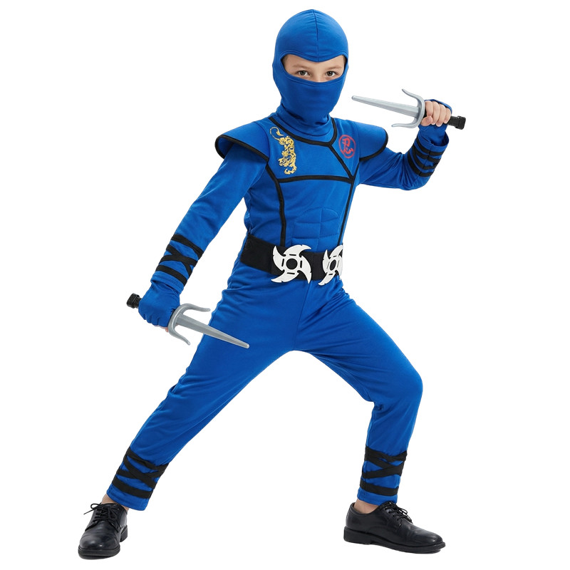 Black and Blue Ninja Costume f - Party Games Gifts recensie en prijs