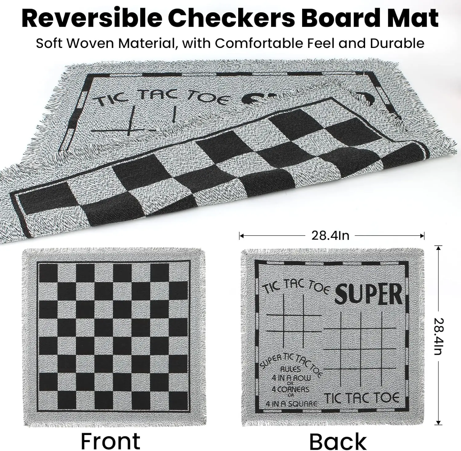 4-in-1 Giant Chess Set, Checke - Tic Tac Toe Giant recensie en prijs