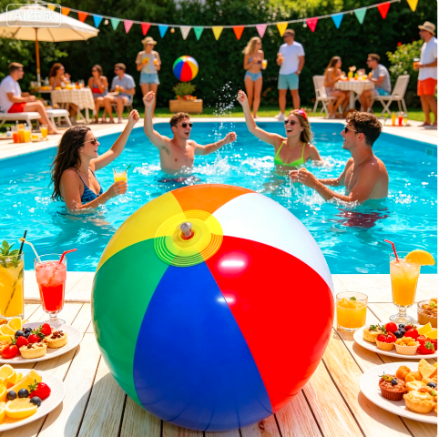 Colorful Inflatable Beach Ball - Party Games Kids Outdoor recensie en prijs
