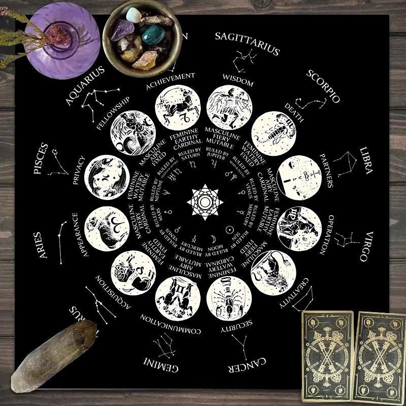 Zodiac Pattern Tarot Cloth - S - Zodiac Party Games recensie en prijs