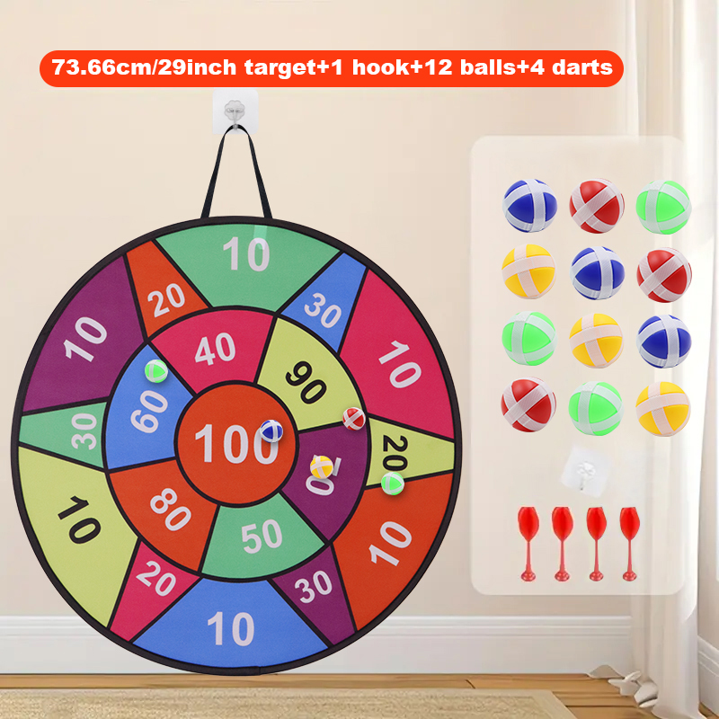 Sticky ball dart board -12 bal - Party Games Indoor For 6 12 Year Olds recensie en prijs