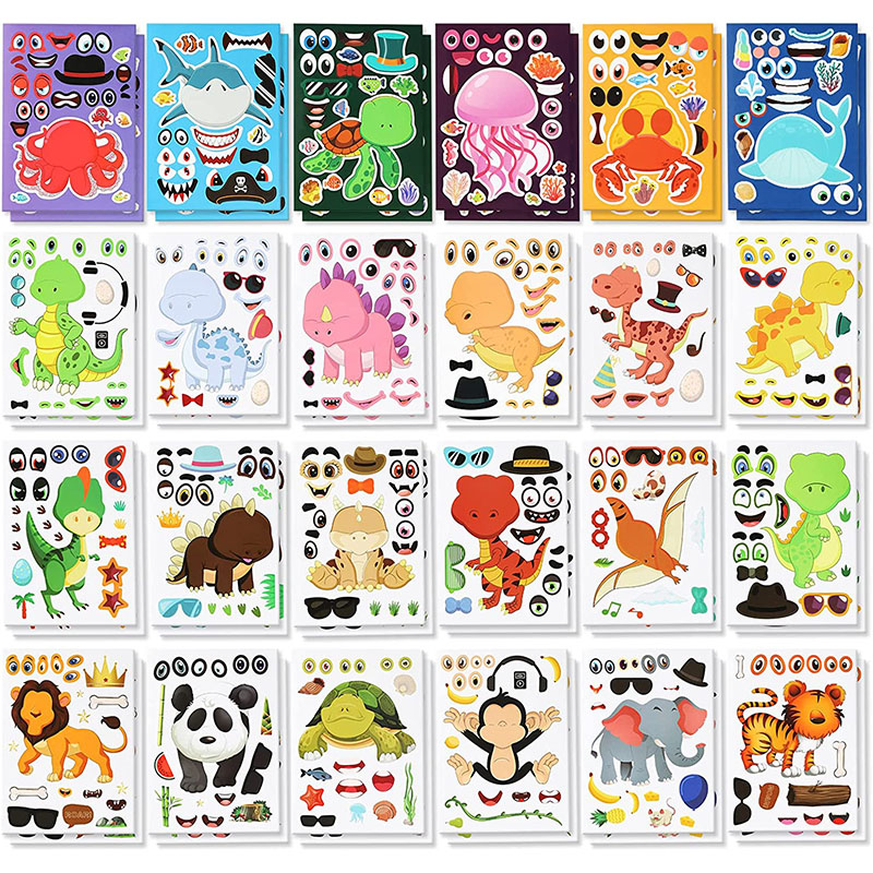 12/24 Sheets Make a Face Stick - Zoo Party Games recensie en prijs