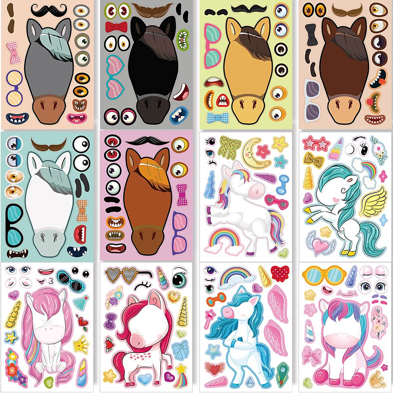 12/24 Sheets Make a Face Stick - Zoo Party Games recensie en prijs