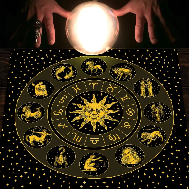 Tarot Cloth Gold Sun Zodiac Ve - Zodiac Party Games recensie en prijs