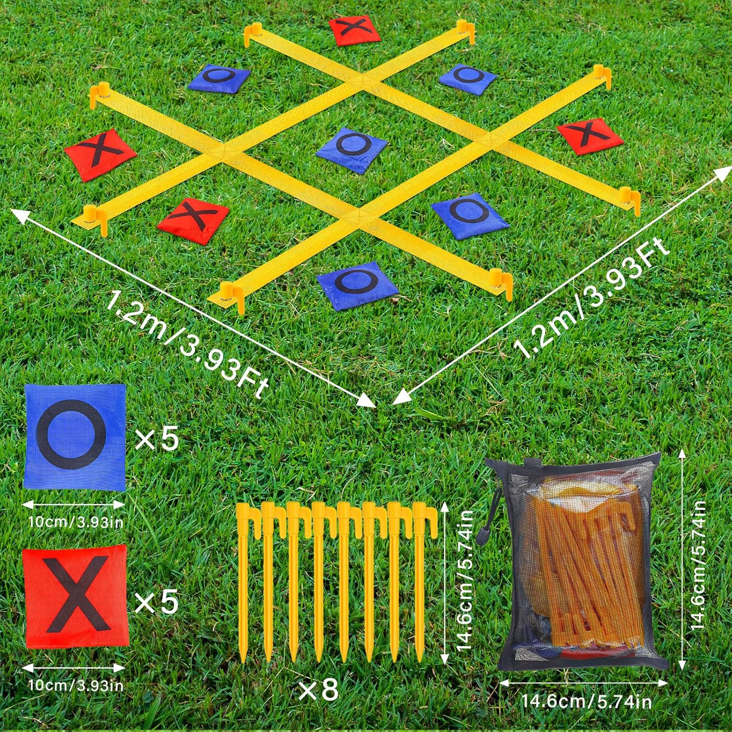 Portable Giant Tic Tac Toe Bea - Tic Tac Toe Giant recensie en prijs