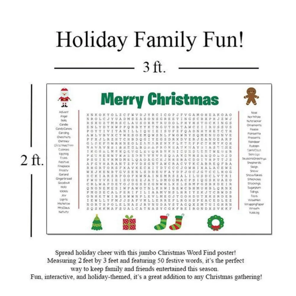 Large Christmas Word Search Po - Party Games Large Groups recensie en prijs