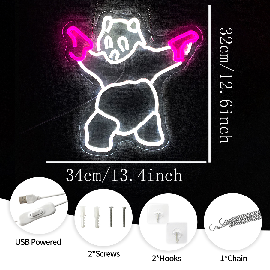 Polar Bear Neon Sign For Wall  - Zoo Party Games recensie en prijs