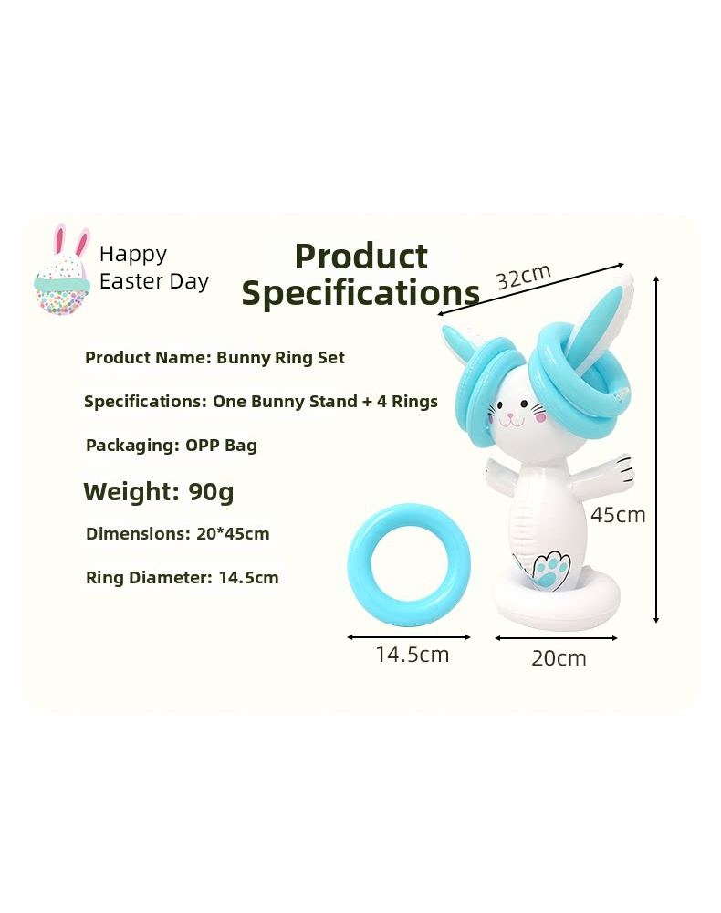 Easter Inflatable Bunny Ring T - Party Games Kids Outdoor recensie en prijs