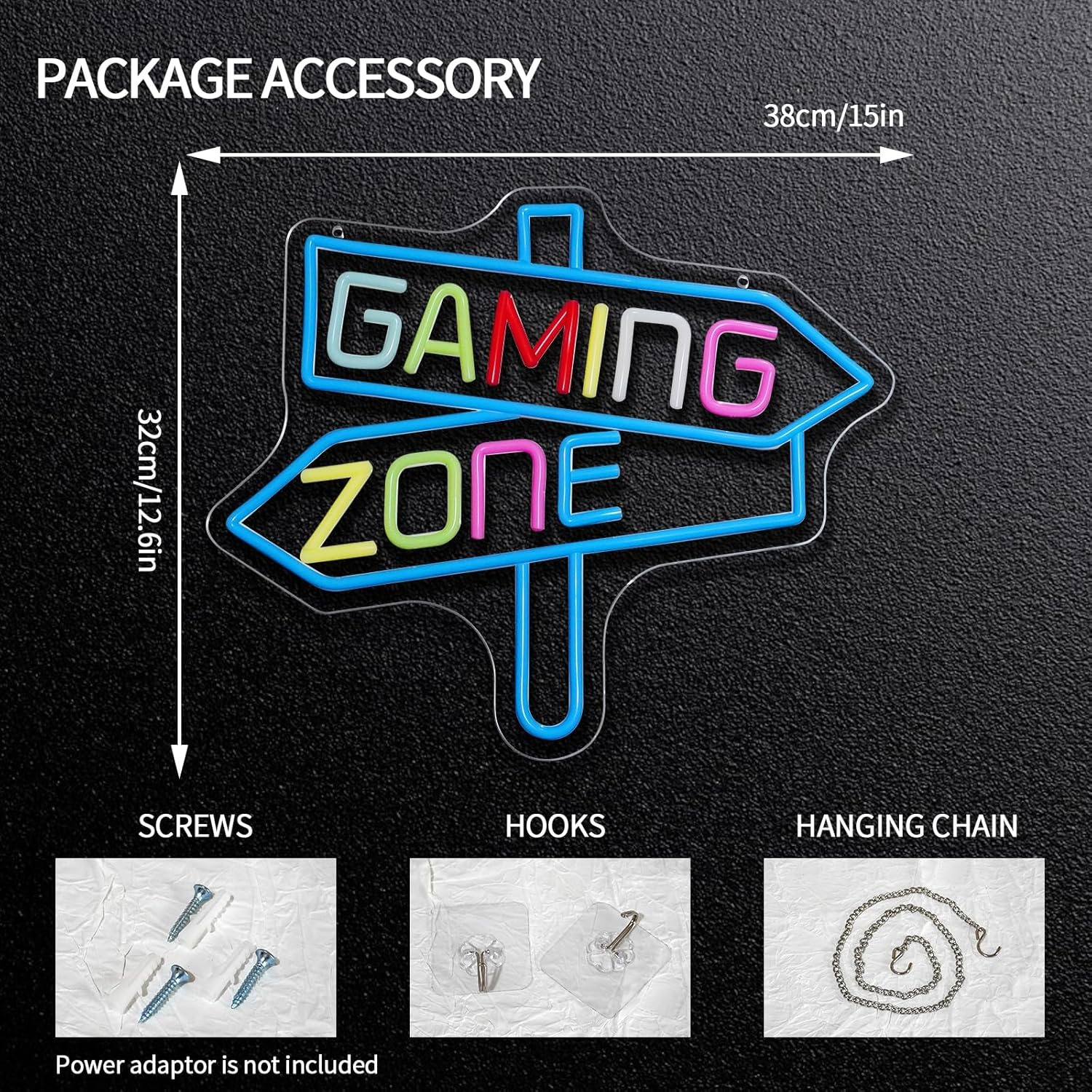Gaming Zone Neon Sign USB LED  - Party Games Gifts recensie en prijs