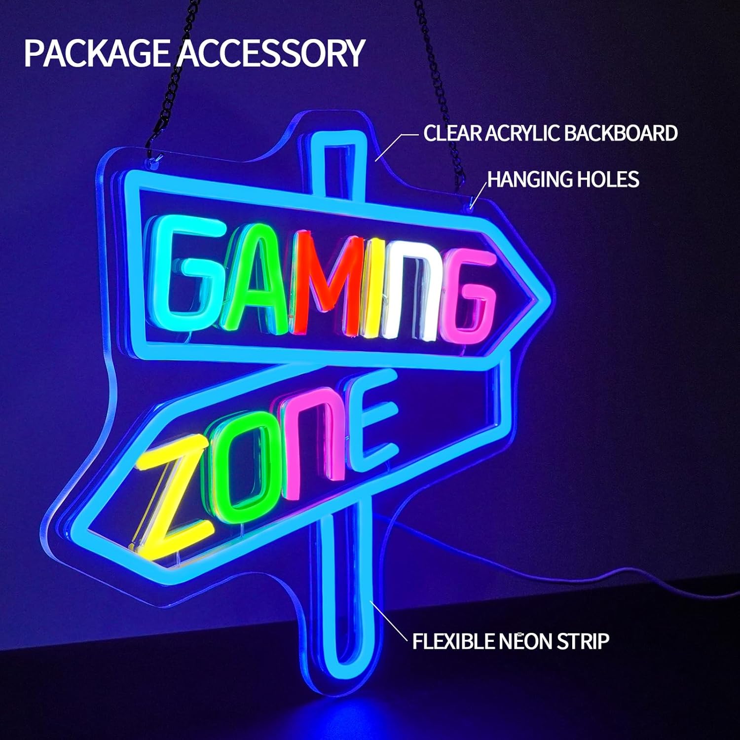 Gaming Zone Neon Sign USB LED  - Party Games Gifts recensie en prijs