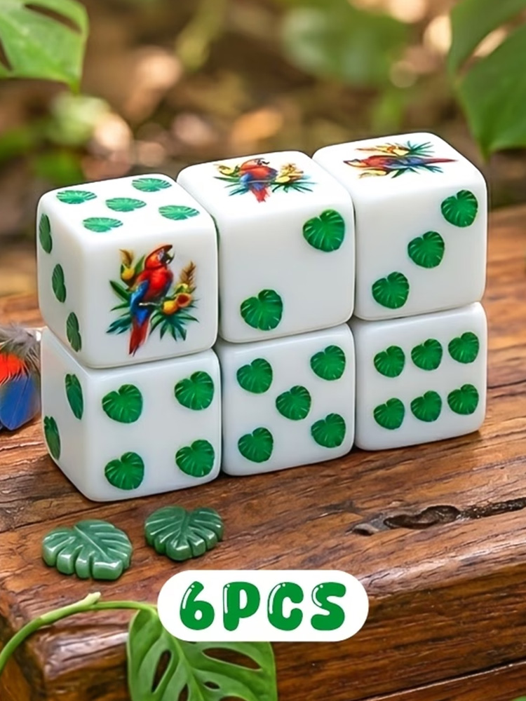 CANDYPIXEL 6PcsParrot D6 Dice  - Party Games App recensie en prijs