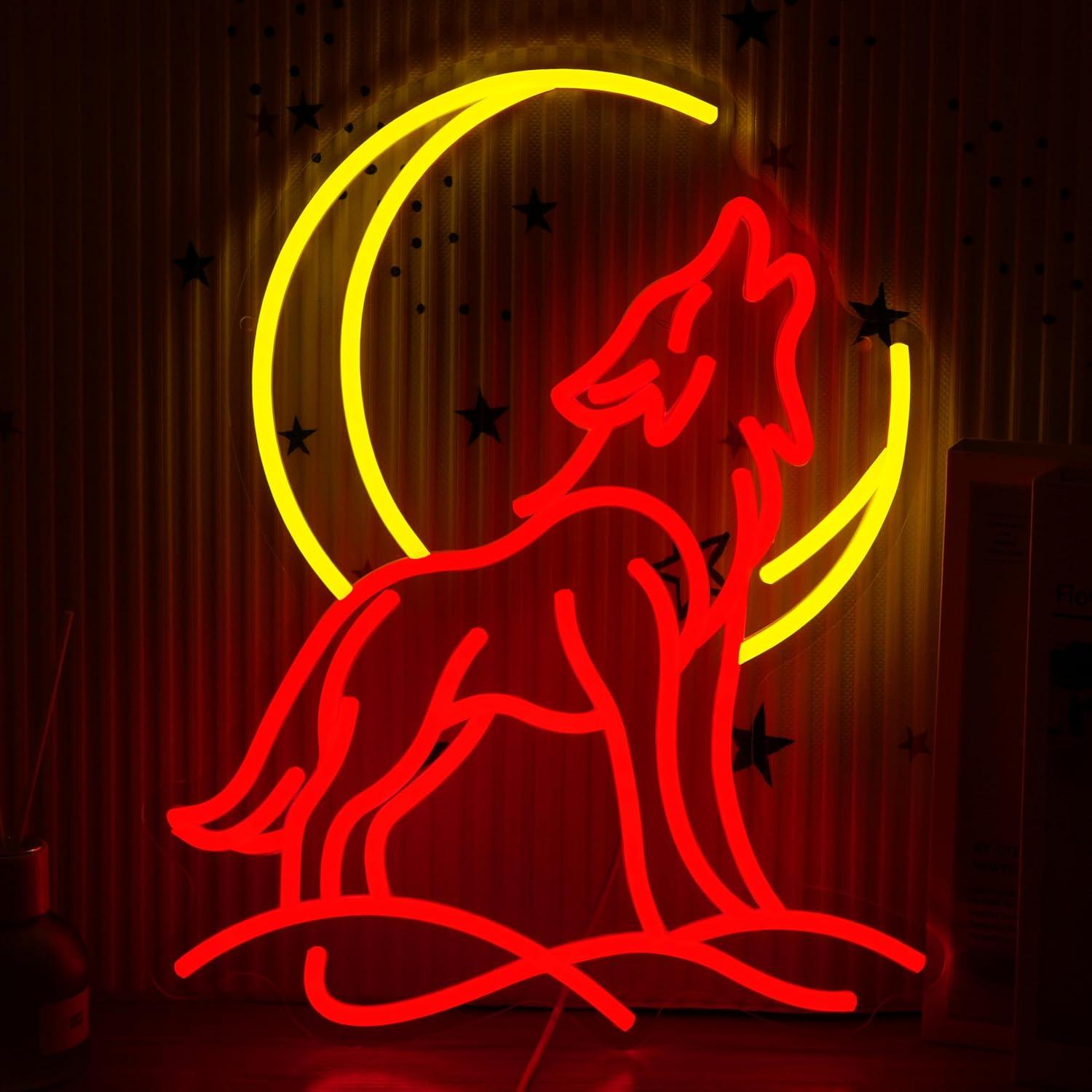 Howling Wolf Neon Sign Dimmabl - Party Games Gifts recensie en prijs