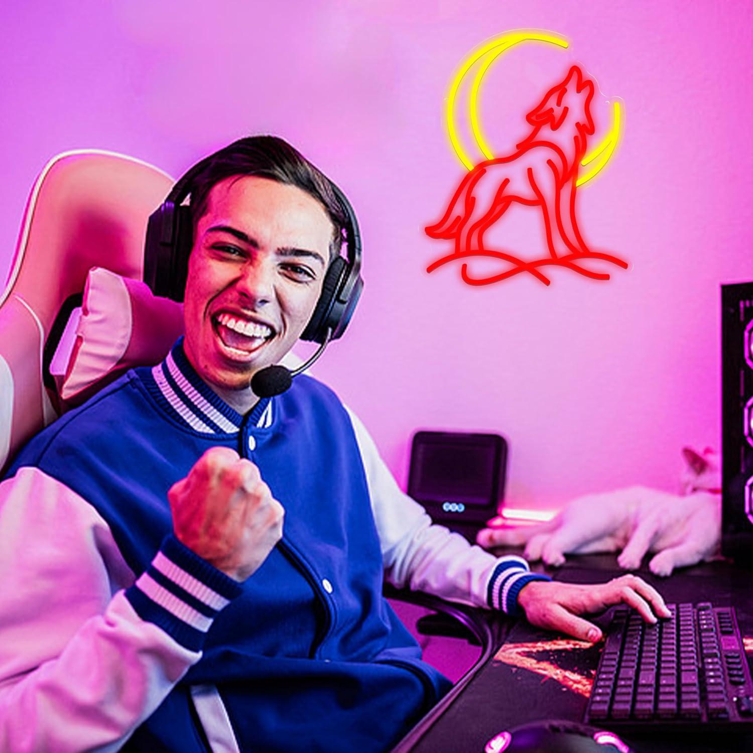Howling Wolf Neon Sign Dimmabl - Party Games Gifts recensie en prijs