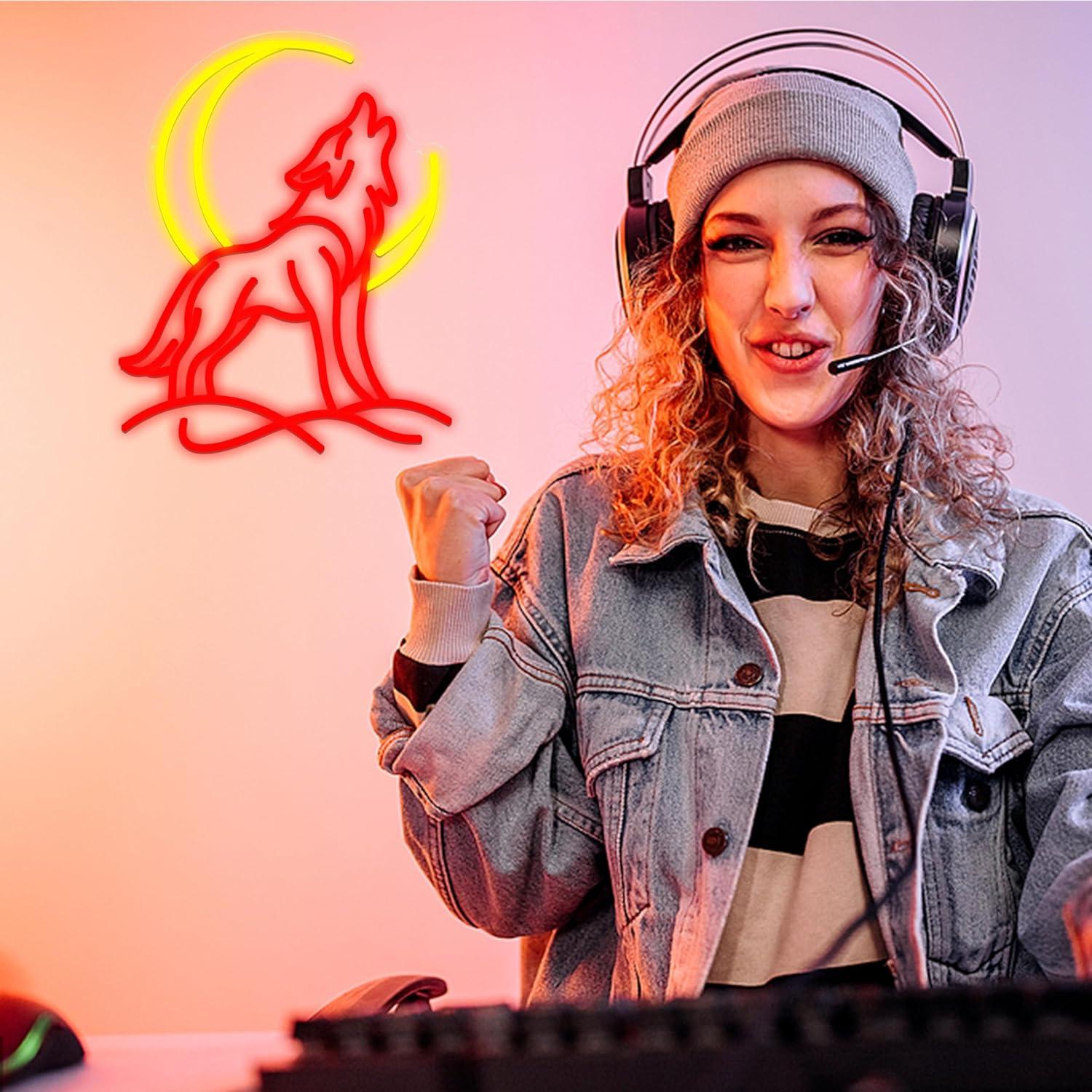 Howling Wolf Neon Sign Dimmabl - Party Games Gifts recensie en prijs